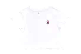 192435-194 | Women's Tiebreaker Cropped Tee | Stark White - Buy now!