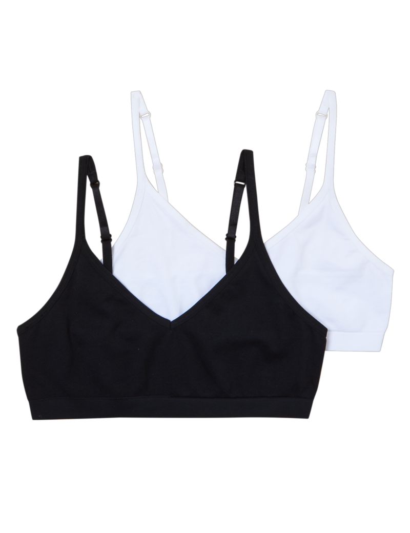 2-pack seamless crop tops for kids aged 9 to 16 years