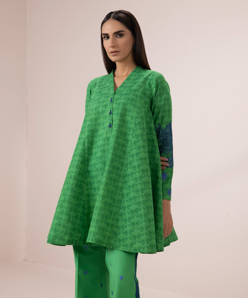 2 Piece - Embroidered Jacquard Suit