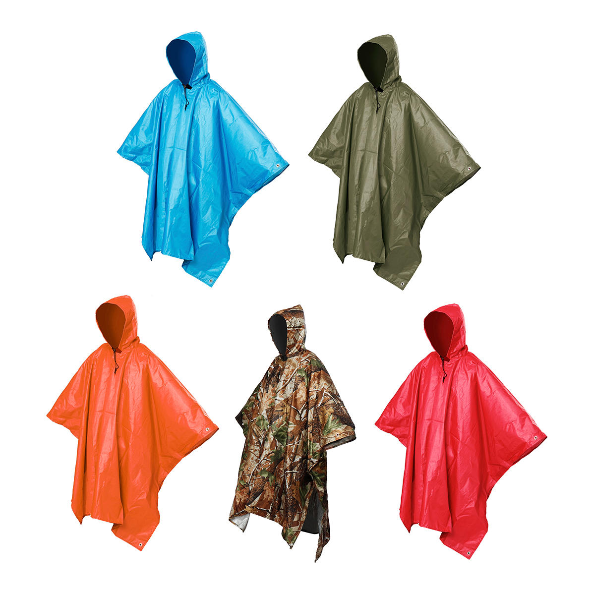 3 In 1 Multifunctional Camouflage Raincoat Poncho Backpack that also serves as a Rain Cover, Awning Tent, and Rainning Clothing