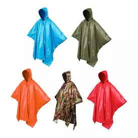 3 In 1 Multifunctional Camouflage Raincoat Poncho Backpack that also serves as a Rain Cover, Awning Tent, and Rainning Clothing