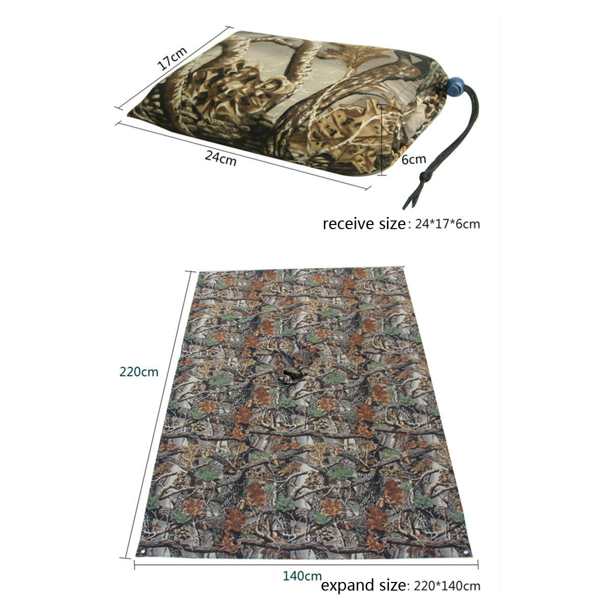 3 In 1 Multifunctional Camouflage Raincoat Poncho Backpack that also serves as a Rain Cover, Awning Tent, and Rainning Clothing