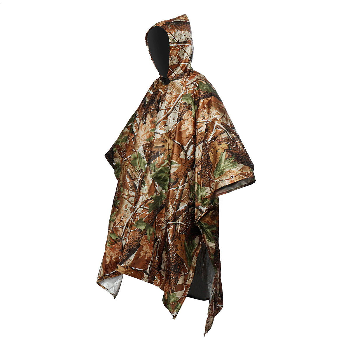 3 In 1 Multifunctional Camouflage Raincoat Poncho Backpack that also serves as a Rain Cover, Awning Tent, and Rainning Clothing