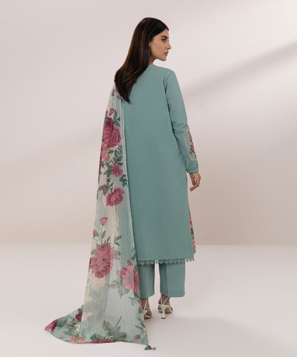 3 Piece - Embroidered Dobby Suit | Shop Now