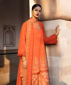 3 Piece Embroidered Lawn Suit - Buy Now!