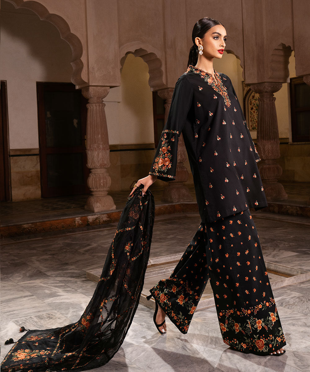 3 Piece Embroidered Lawn Suit - Buy Online - Premium Quality