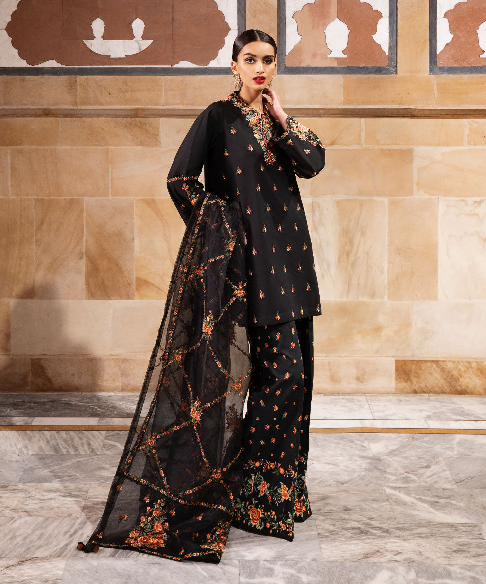 3 Piece Embroidered Lawn Suit - Buy Online - Premium Quality