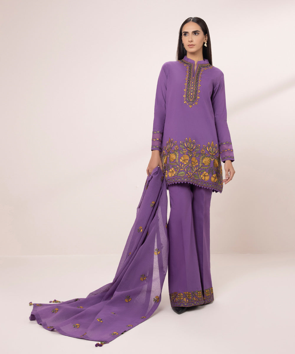 3 Piece Embroidered Lawn Suit - Shop Latest Collection Online