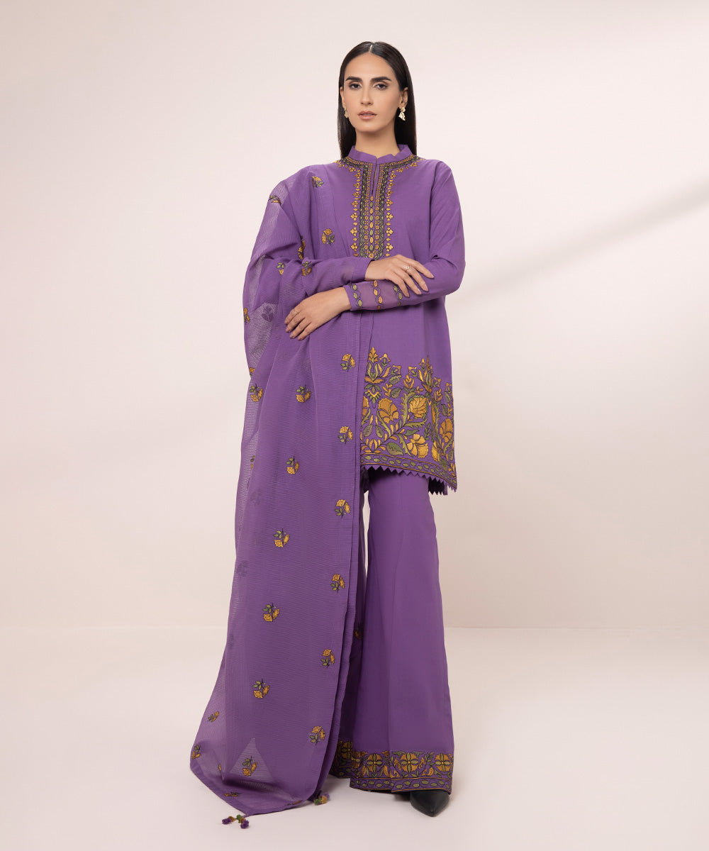 3 Piece Embroidered Lawn Suit - Shop Latest Collection Online