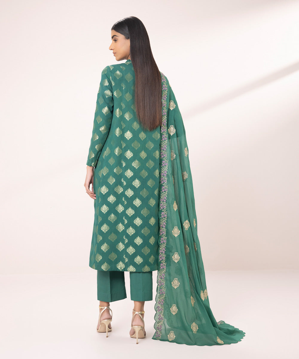 3 Piece - Jacquard Suit with Embroidery