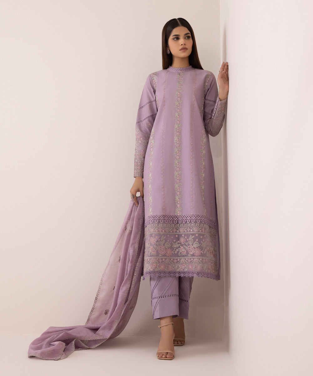 3 Piece - Lawn Suit with Embroidery