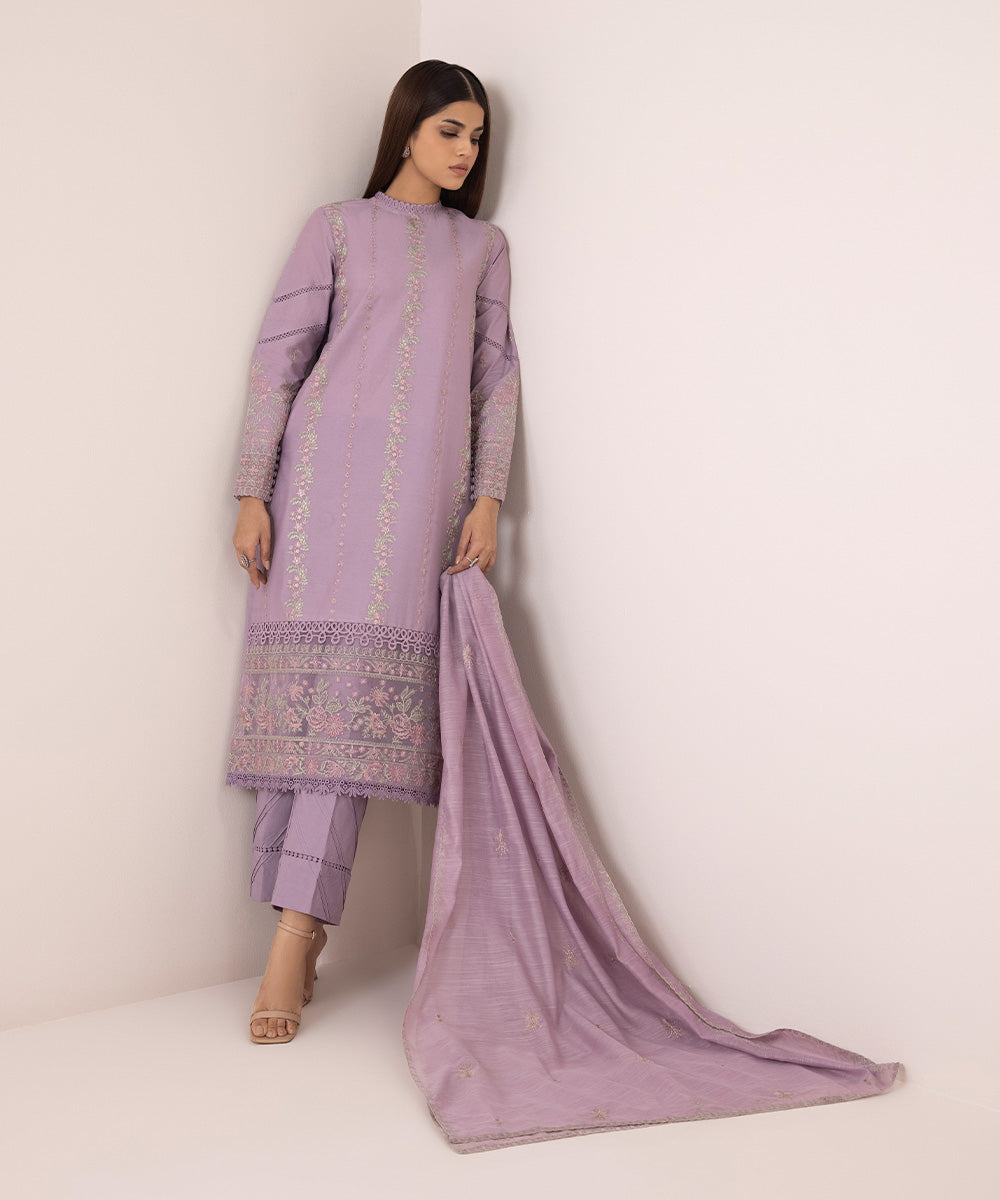 3 Piece - Lawn Suit with Embroidery