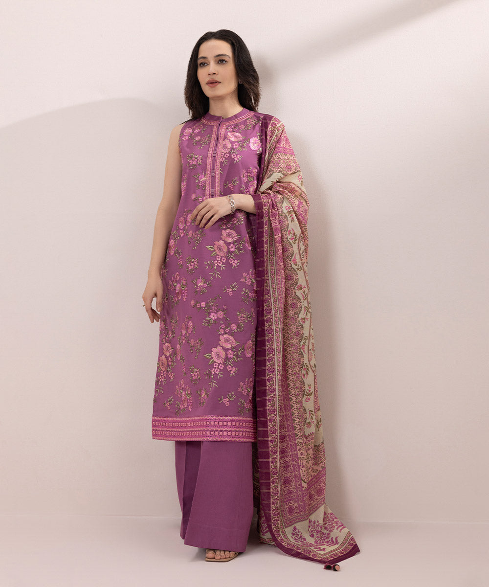 3 Piece Lawn Suit with Exquisite Embroidery