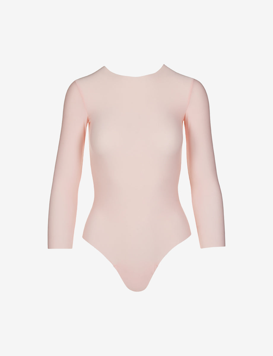 3/4 Sleeve Crewneck Bodysuit - Butter Color