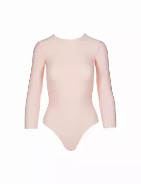 3/4 Sleeve Crewneck Bodysuit - Butter Color