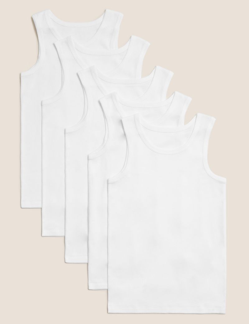 5-pack of Cotton Vests for Children (2-14 Years)