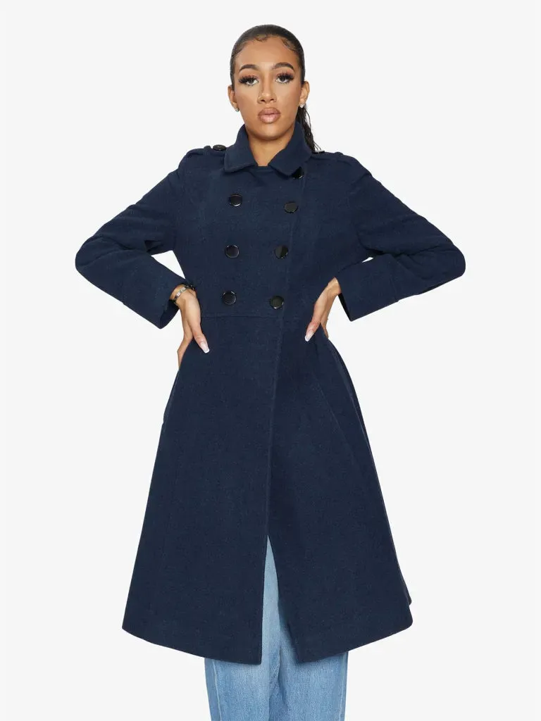 A-Line Double Breasted Coat