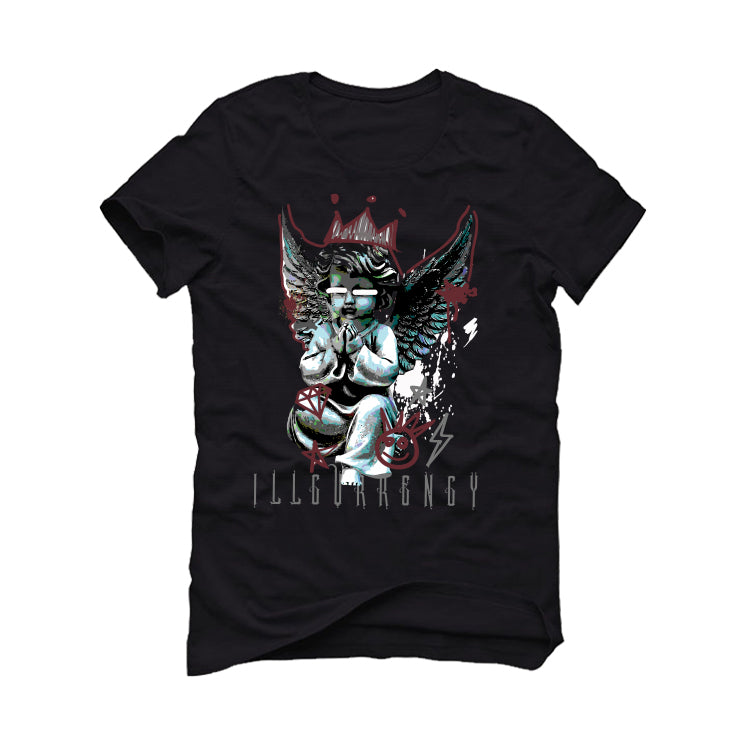 A Ma Maniére x Air Jordan 5 Black T-Shirt | illcurrency Black Tee (Graffiti Angel)