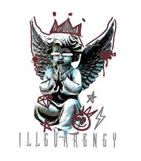 A Ma Maniére x Air Jordan 5 Black T-Shirt | illcurrency Black Tee (Graffiti Angel)