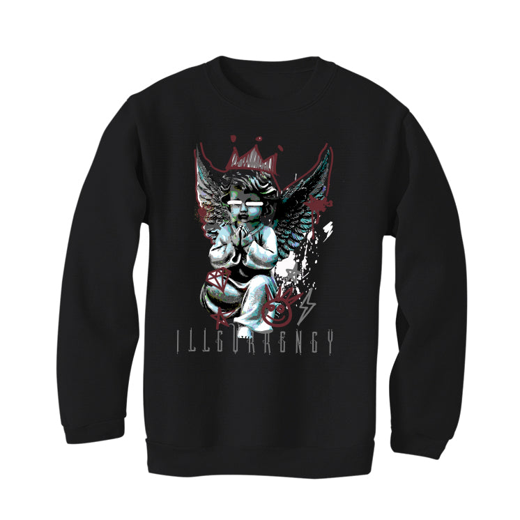 A Ma Maniére x Air Jordan 5 Black T-Shirt | illcurrency Black Tee (Graffiti Angel)