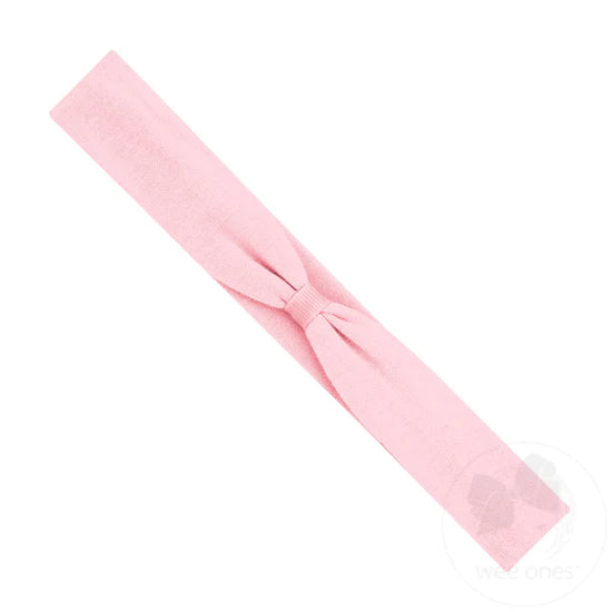 Add-a-Bow Cotton Jersey Baby Girls Hair Wrap for infants