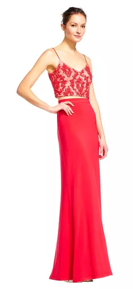 Adrianna Papell Beaded Sheath Gown - Two-Piece AP1E201024