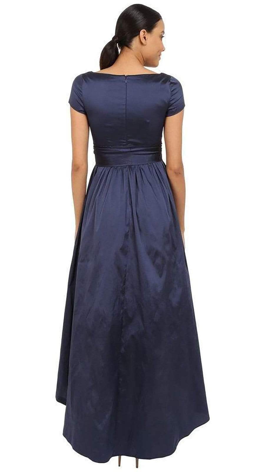 Adrianna Papell High-Low Gown - 81917430 Ruched Taffeta