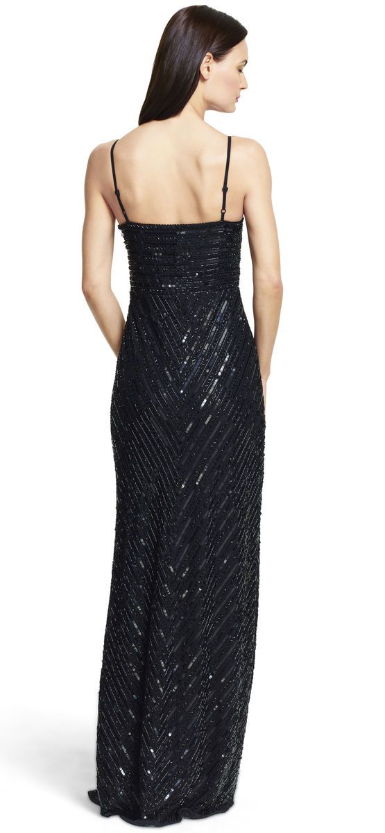 Adrianna Papell V-Neck Beaded Gown 91905320