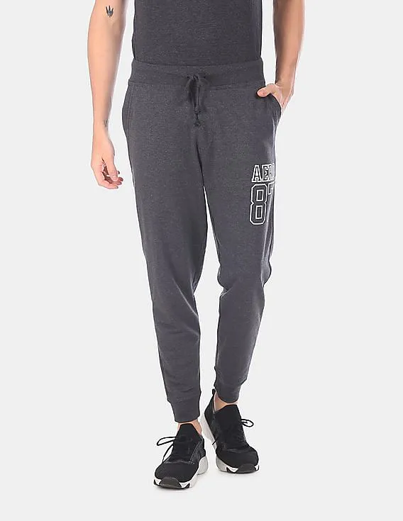 Heathered Charcoal Men's Joggers with Elasticized Drawstring Waist from Aeropostale