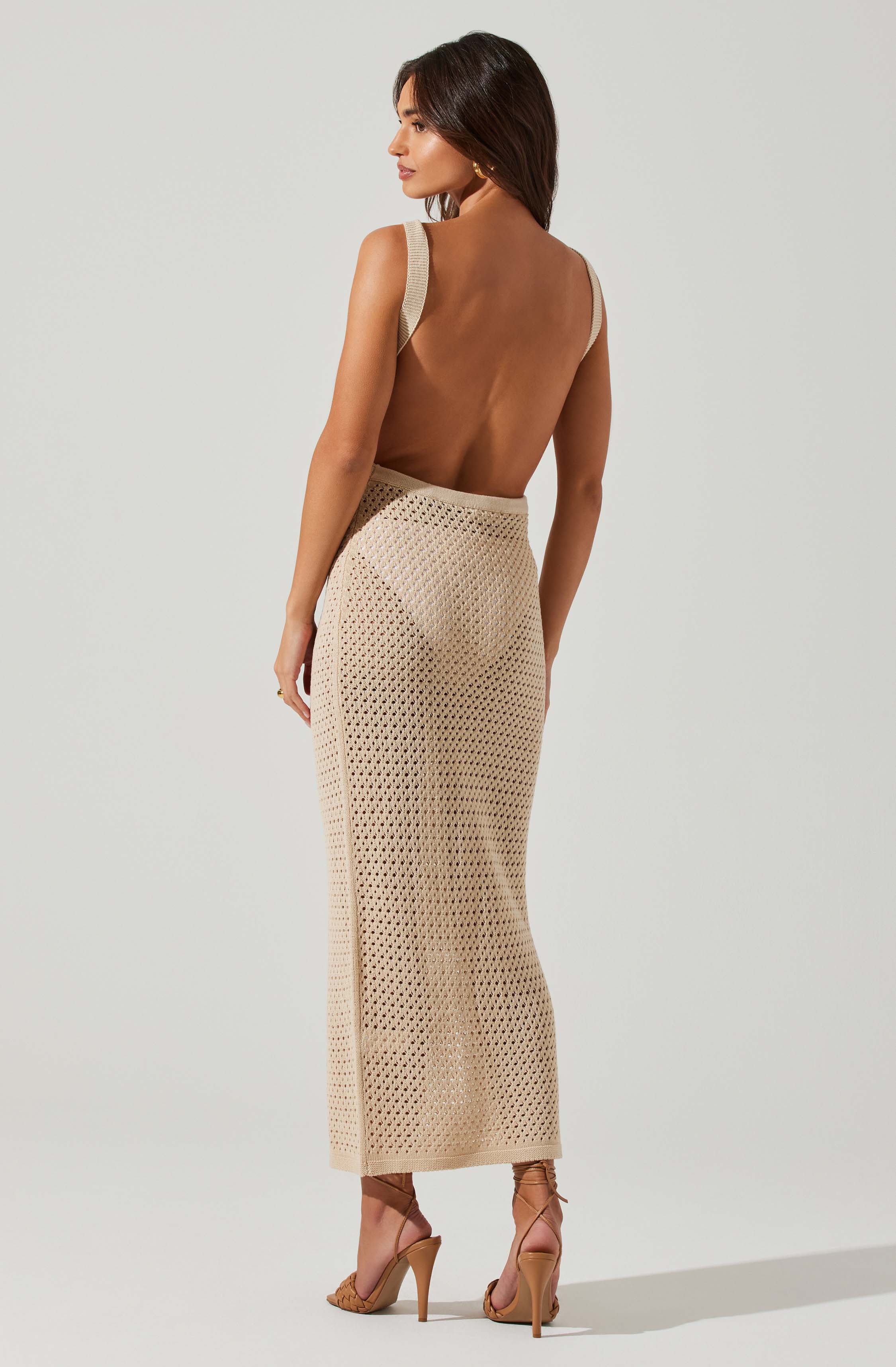 Aitana Open Back Knit Midi Dress