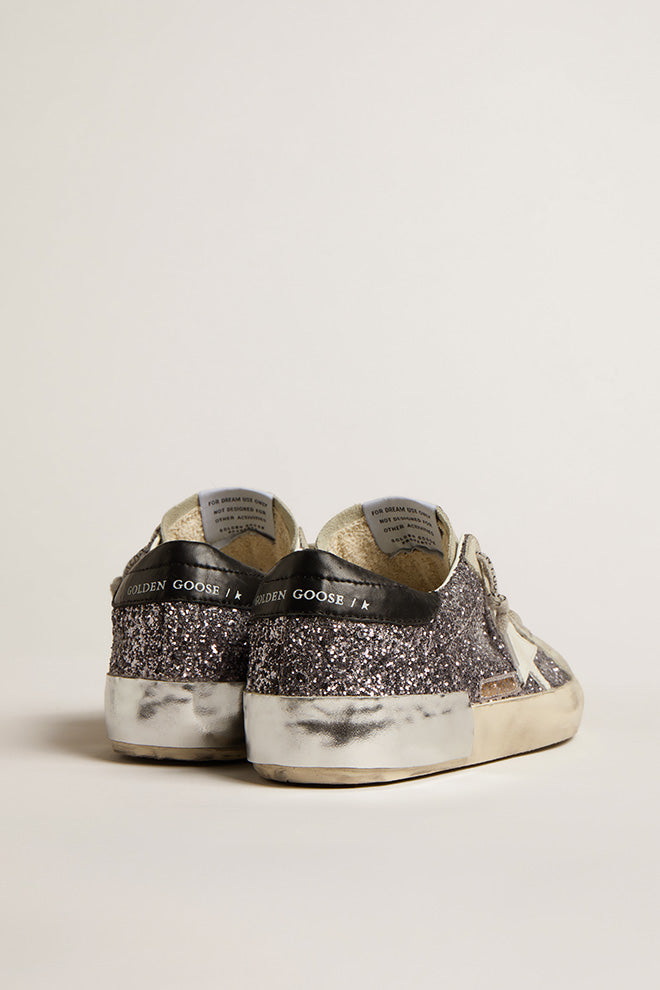 Anthracite Glitter Super Star Sneaker