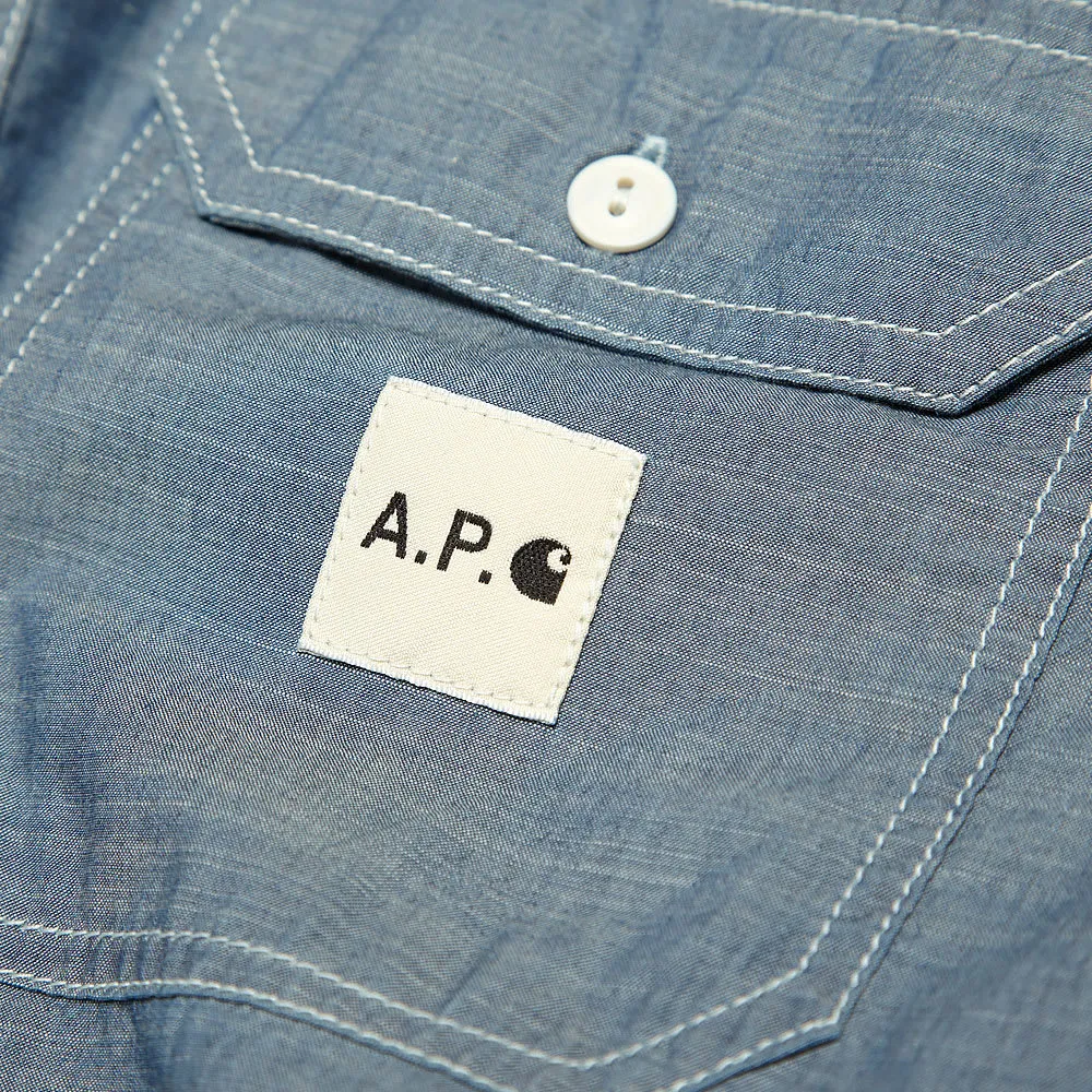 A.P.C. Carhartt Sailor Shirt in Blue