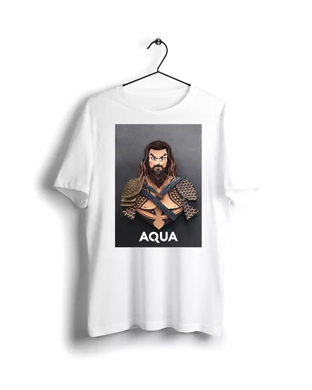 Aquaman Digital Graphics White T-shirt