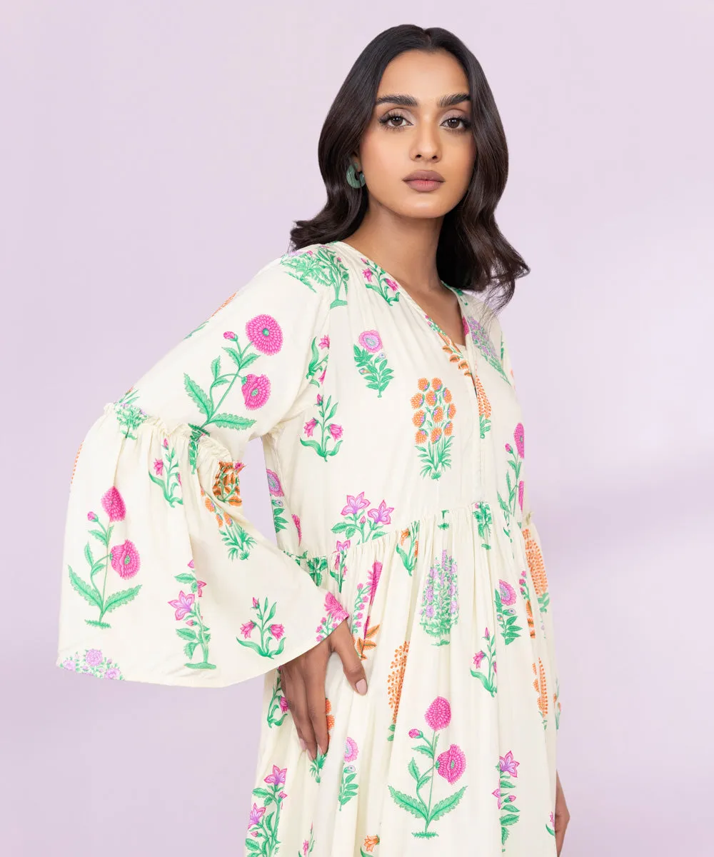 Flared Arabic Lawn Shirt