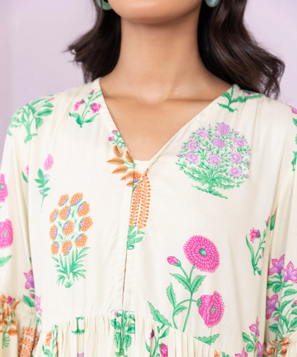 Flared Arabic Lawn Shirt