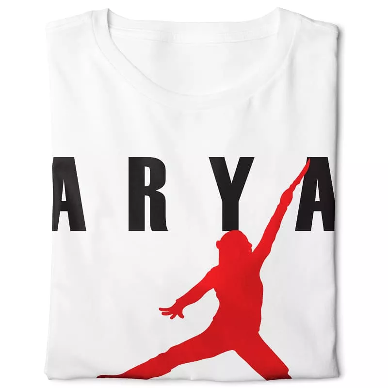 Arya White Basic T-shirt with Digital Graphics