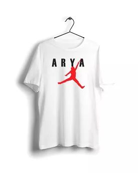 Arya White Basic T-shirt with Digital Graphics