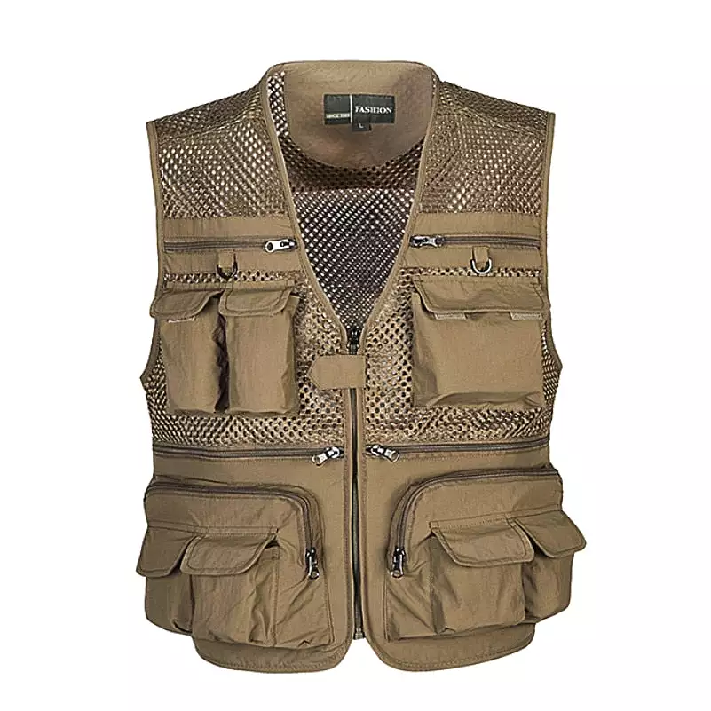 ASHORESHOP Men's Vest Tactical Gear Vest Summer Photographer Waistcoat