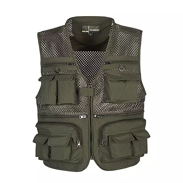 ASHORESHOP Men's Vest Tactical Gear Vest Summer Photographer Waistcoat