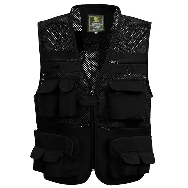 ASHORESHOP Men's Vest Tactical Gear Vest Summer Photographer Waistcoat