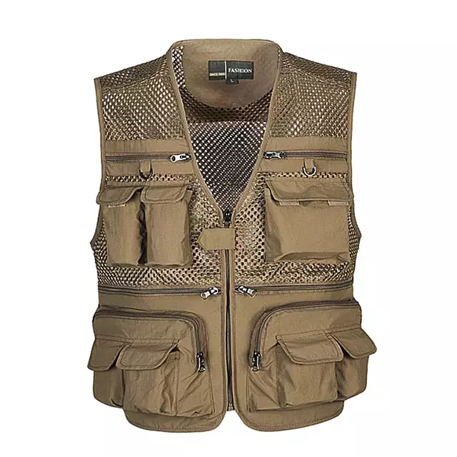 ASHORESHOP Men's Vest Tactical Gear Vest Summer Photographer Waistcoat