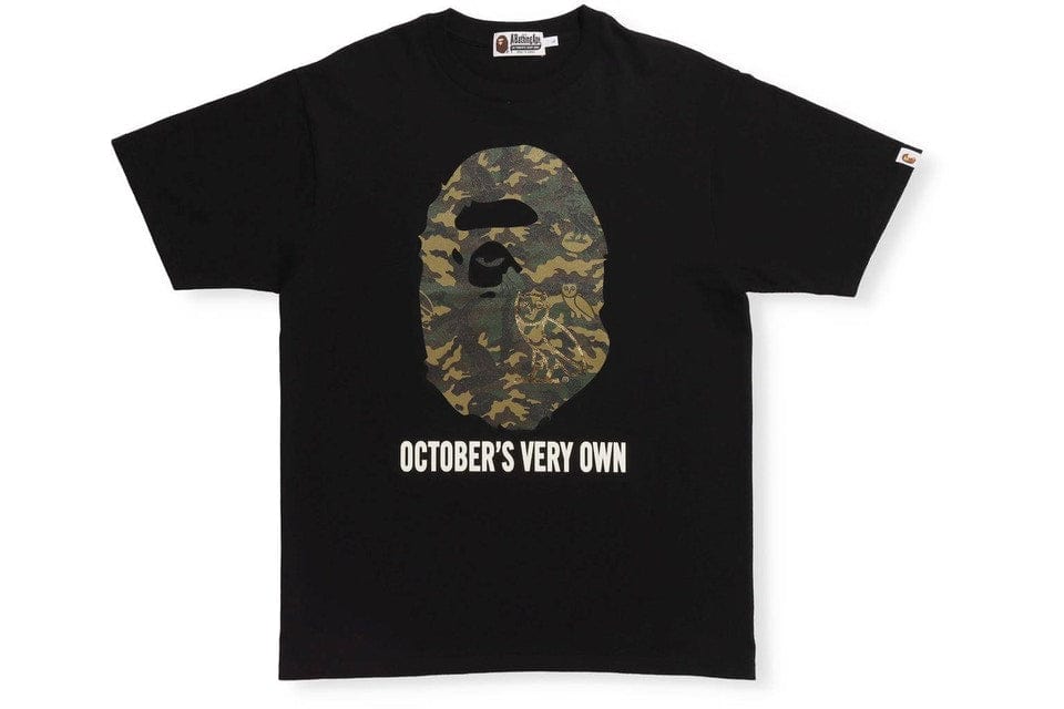 BAPE OVO Woodland Camo Ape Head T-Shirt in Black