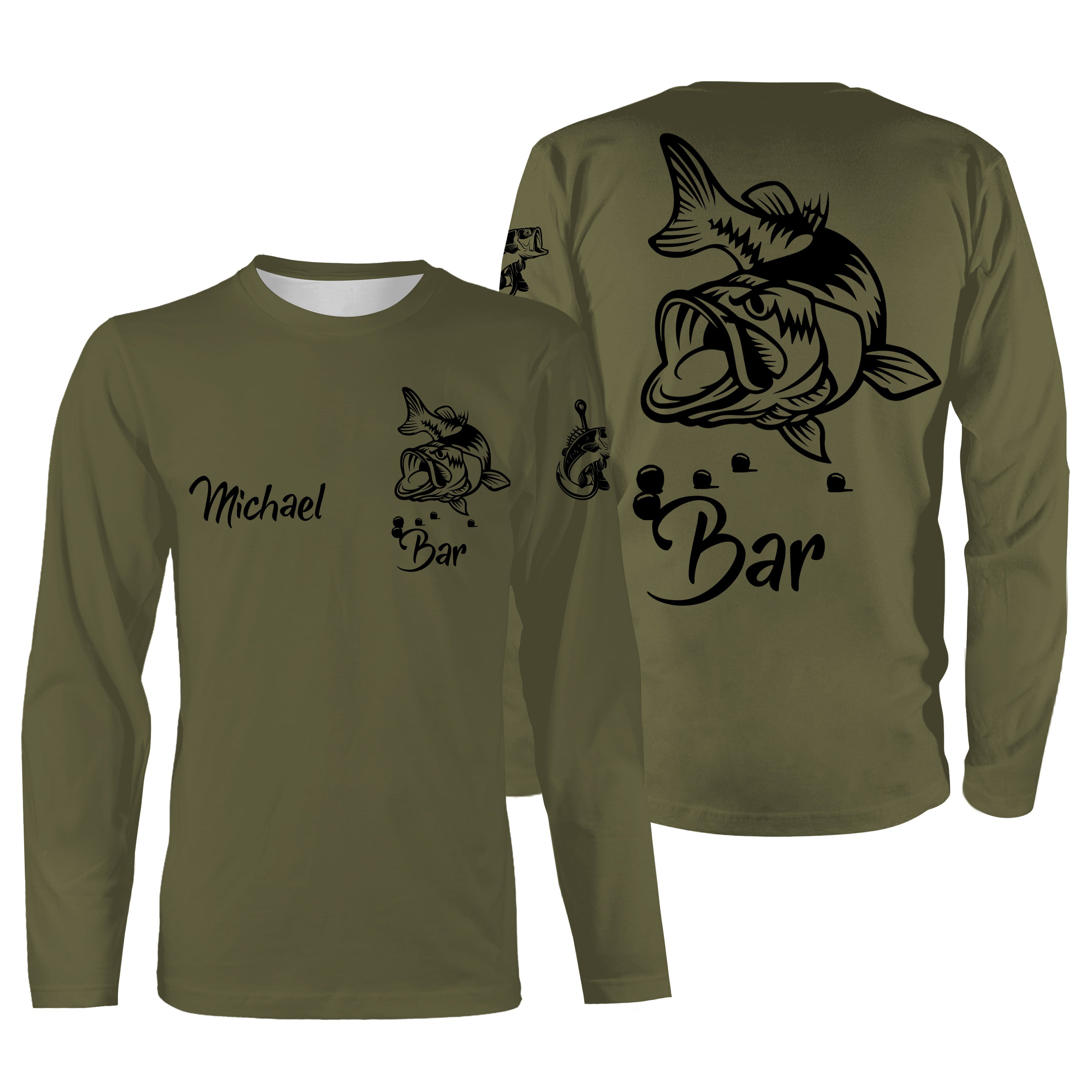 Bar Fishing, Original Gift for Fisherman, T-shirt, Hoodie, UV Protection Clothing, Personalized Fishing Gift - CTS1504