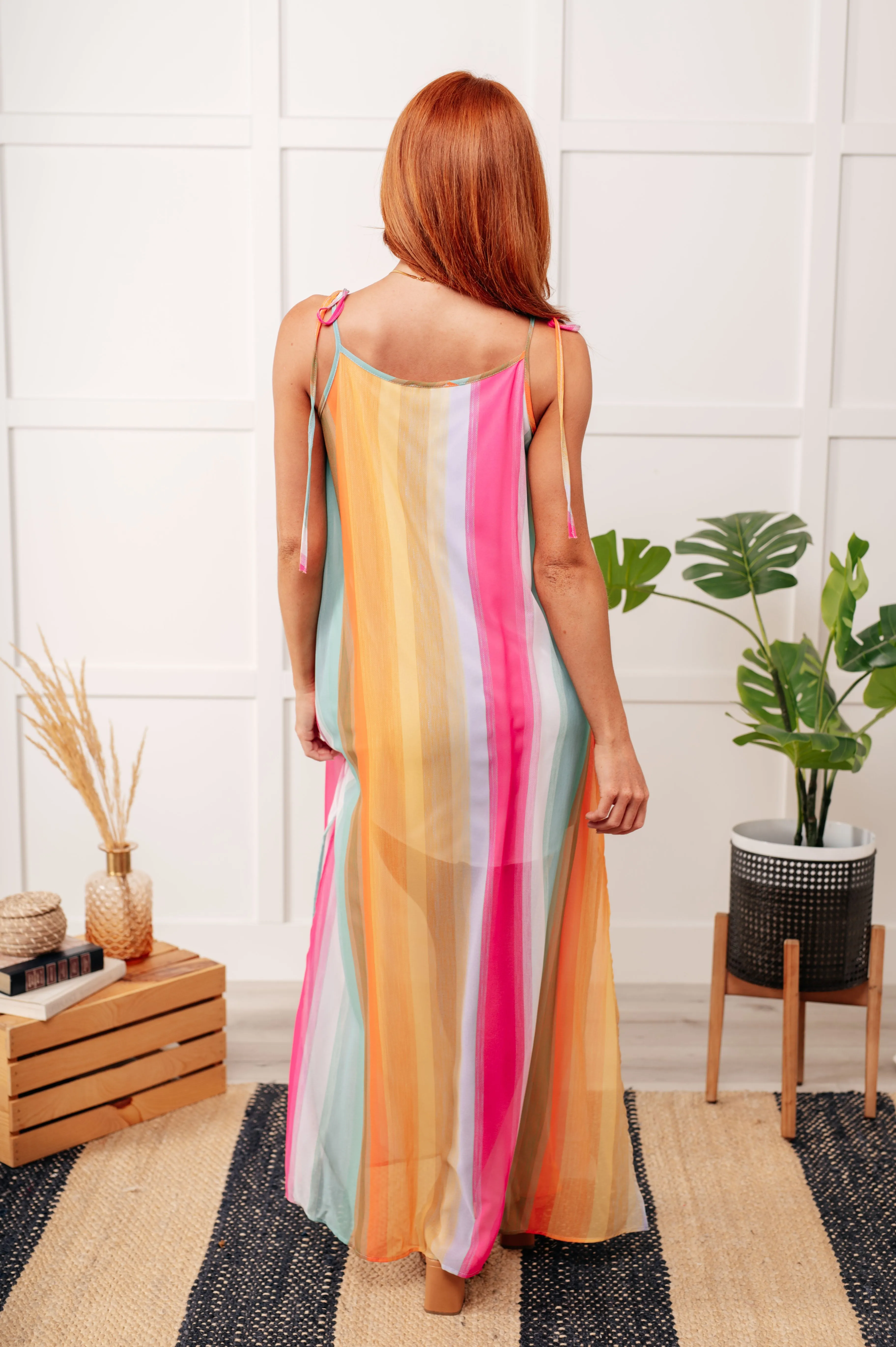 Horizon Shoulder Tie Summer Dress