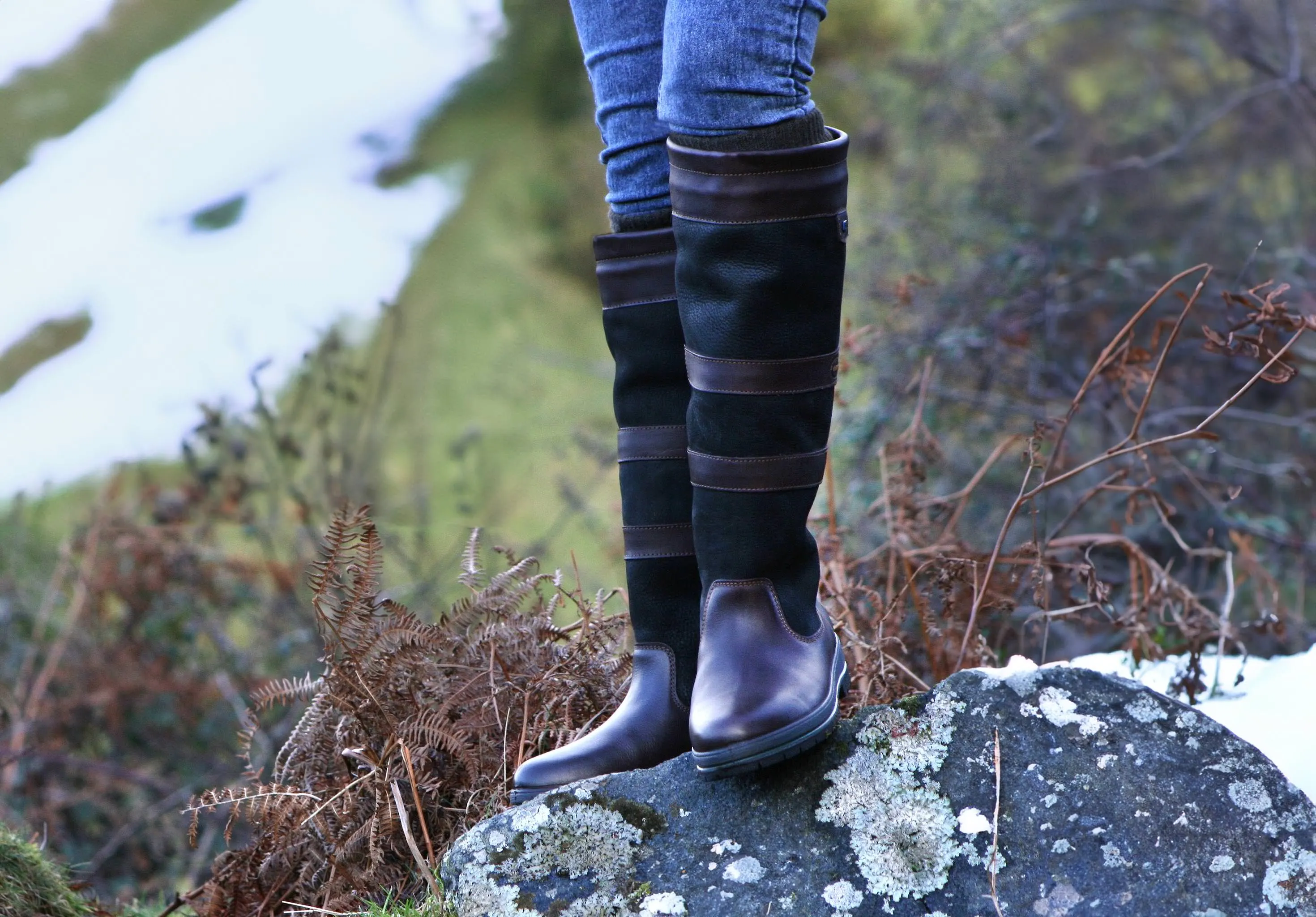 Black Brown Kilternan Ladies Country Boot