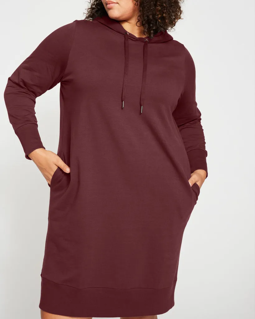 Black Cherry Bree Hooded Sweatshirt Dress