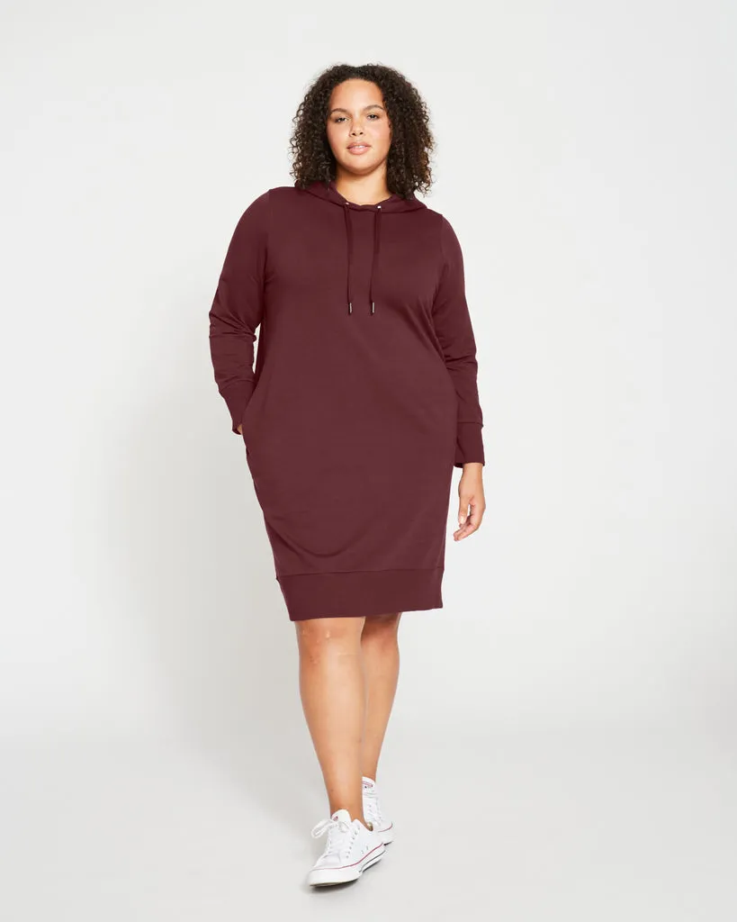 Black Cherry Bree Hooded Sweatshirt Dress