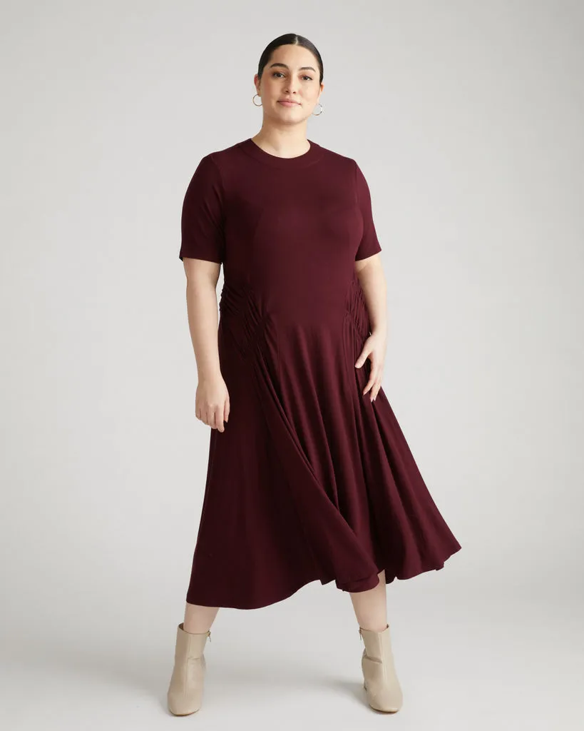 Black Cherry Devi Liquid Jersey Dress