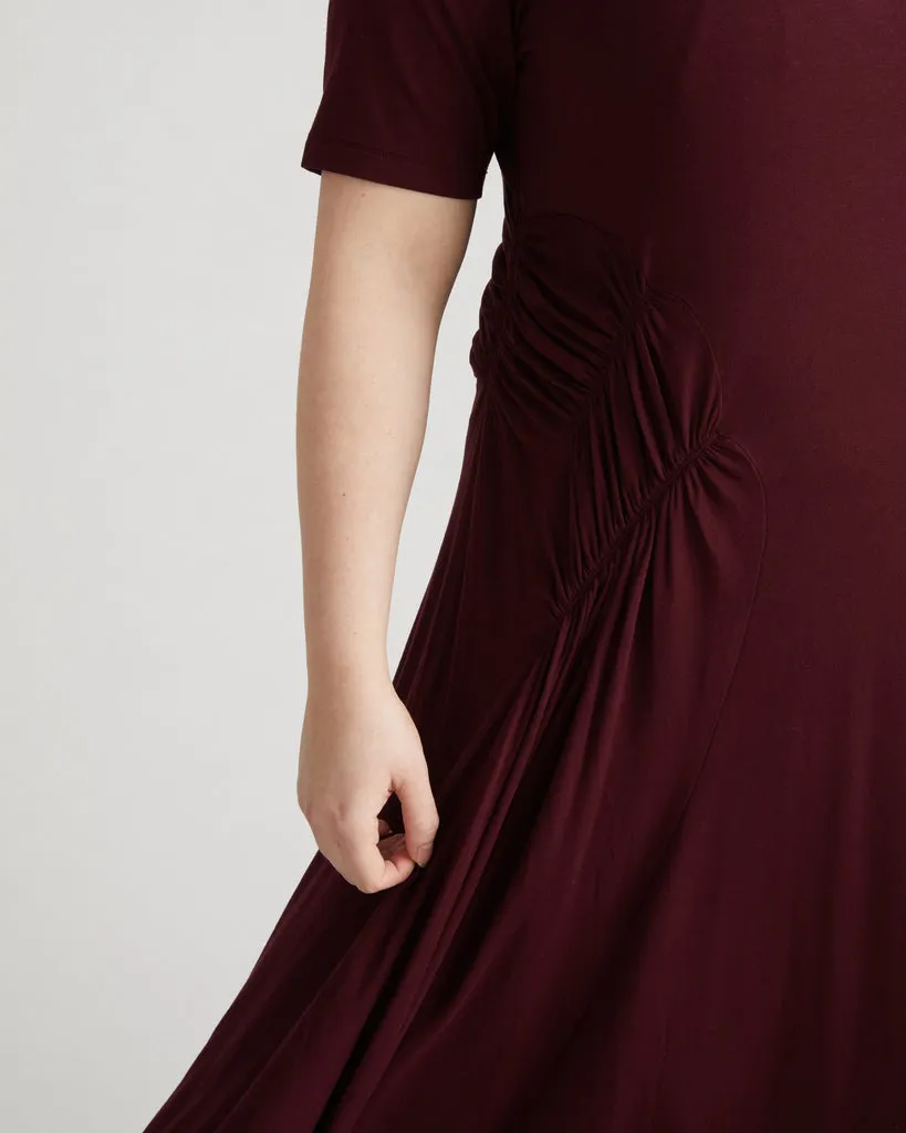 Black Cherry Devi Liquid Jersey Dress