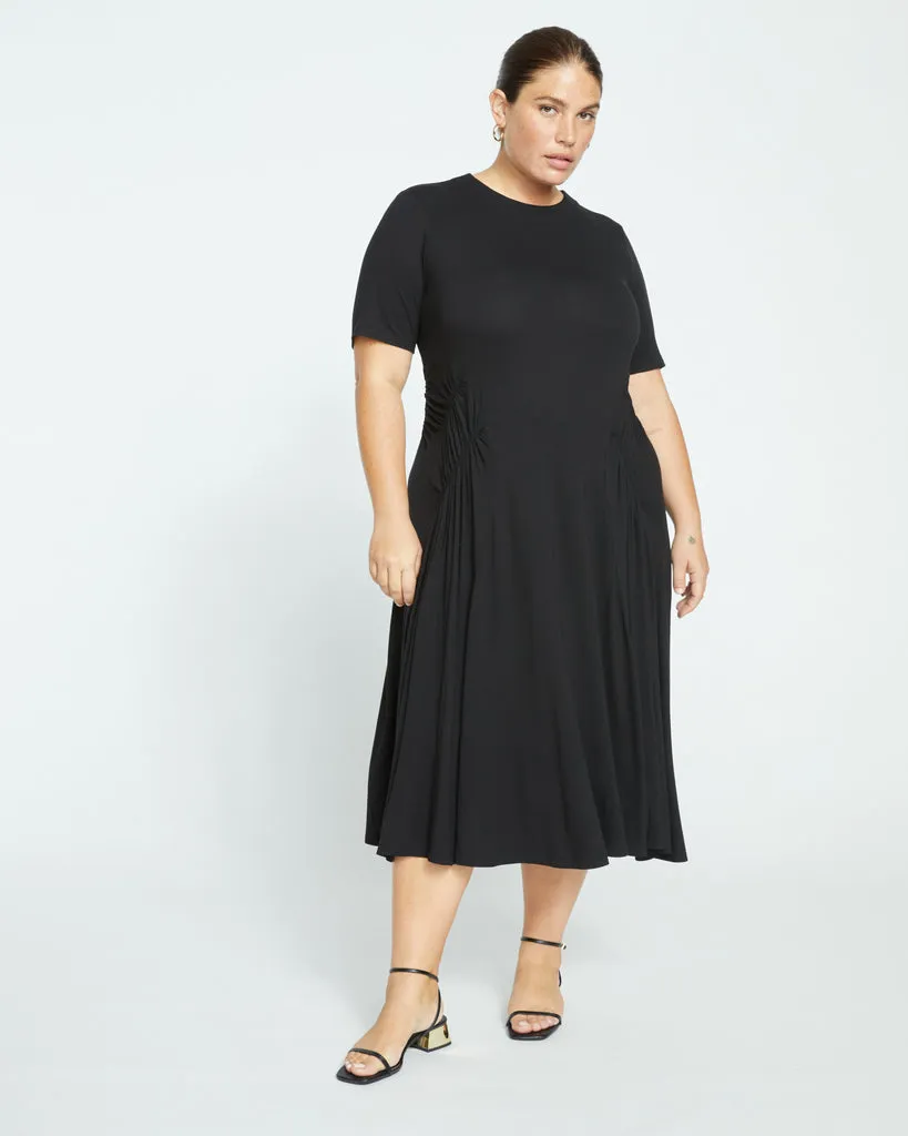 Black Devi Liquid Jersey Dress